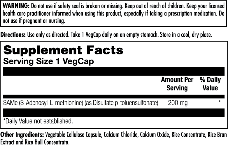 SAMe VegCaps 200 mg
