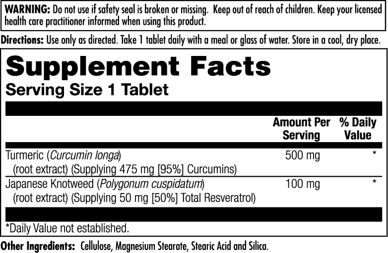 Turmeric Resveratrol Tablets