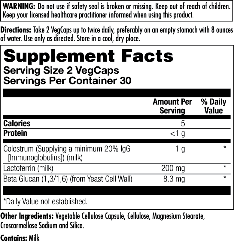 Colostrum Lactoferrin VegCaps