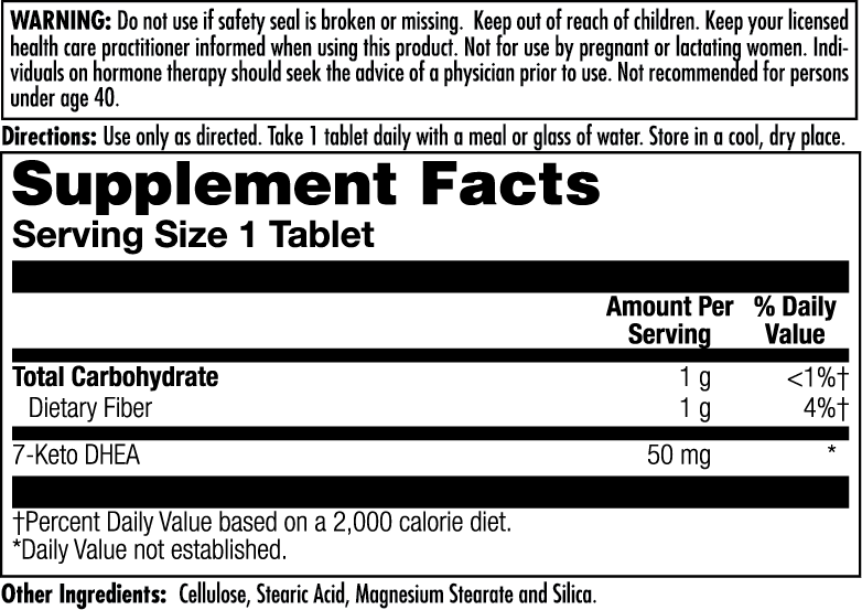 7-Keto DHEA Tablets 50mg