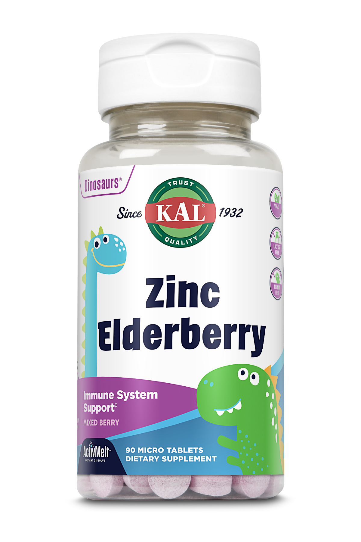 Zinc Elderberry Kids ActivMelt® Instant Dissolve Tablets