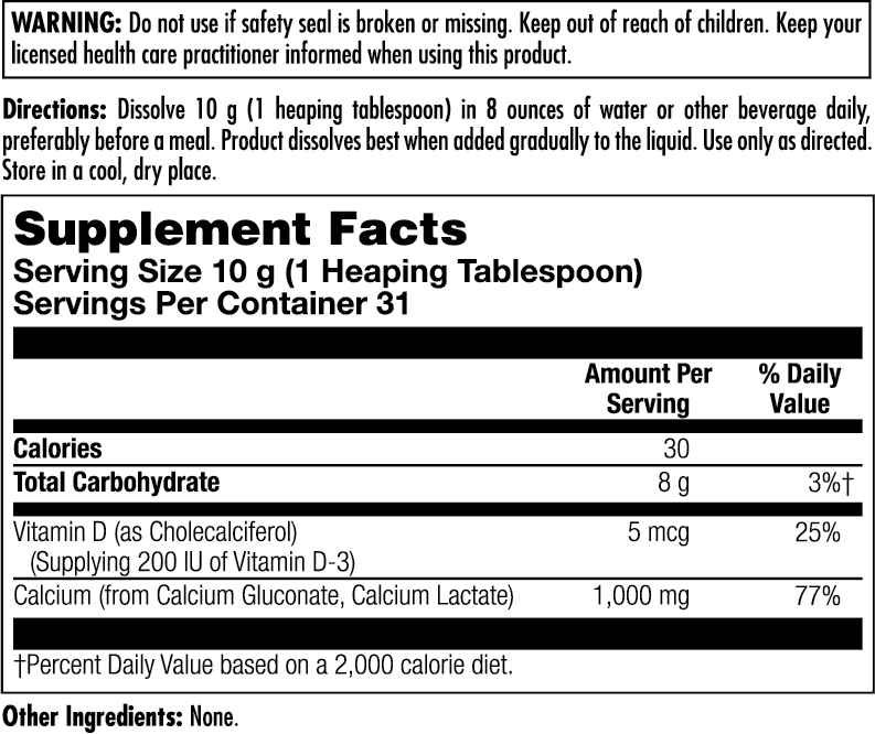 Calcium 1000 D-3 ActivMix™ Instant Powder