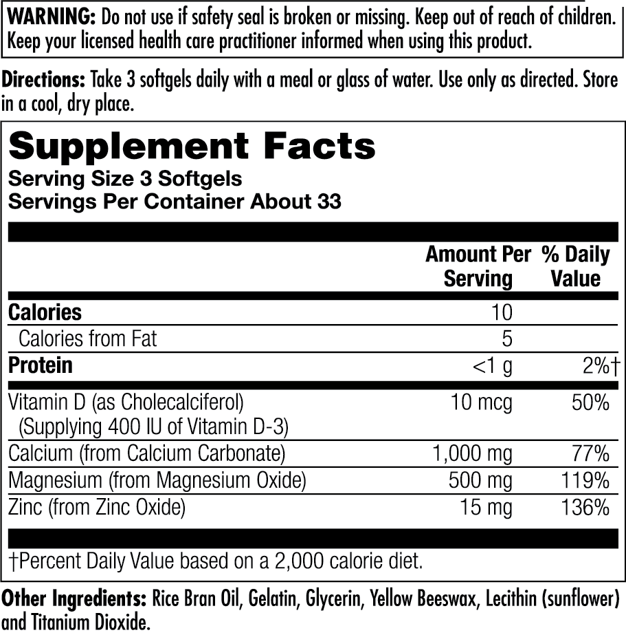 Calcium+ ActivGels™ Softgels 1000 mg