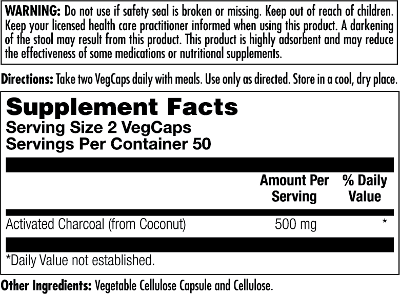 Charcoal Activated VegCaps