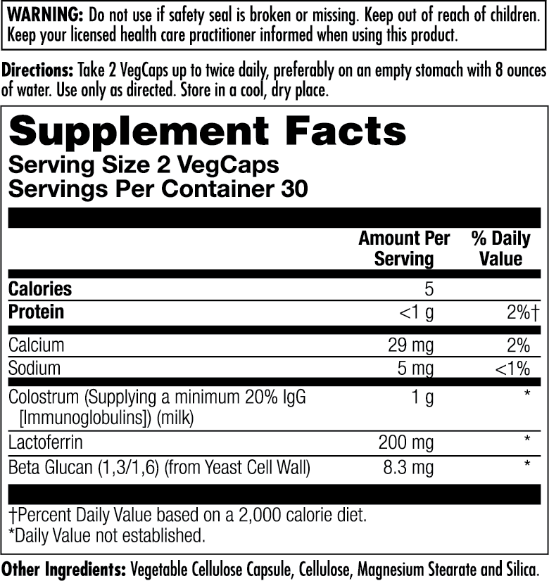 Colostrum Lactoferrin VegCaps