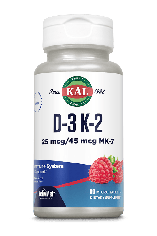 D-3 K-2 ActivMelt® Instant Dissolve Tablets Raspberry