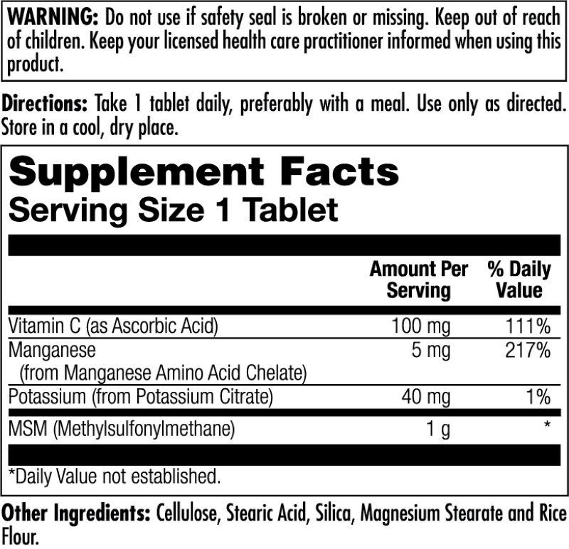 MSM Tablets 1000 mg