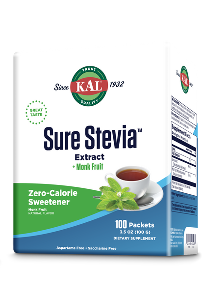 Sure Stevia™ Plus Monk Fruit – Kal Vitamins Sure Stevia™ Plus Monk Fruit – Kal Vitamins