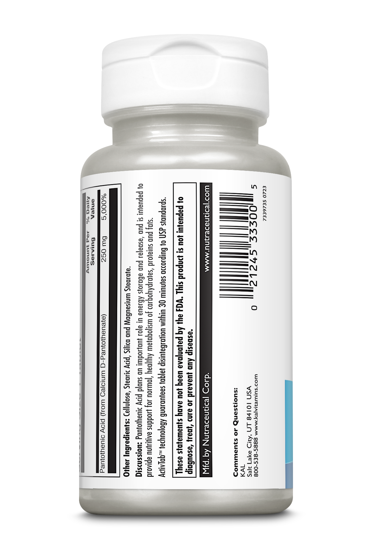 Pantothenic Acid Tablets 250 mg