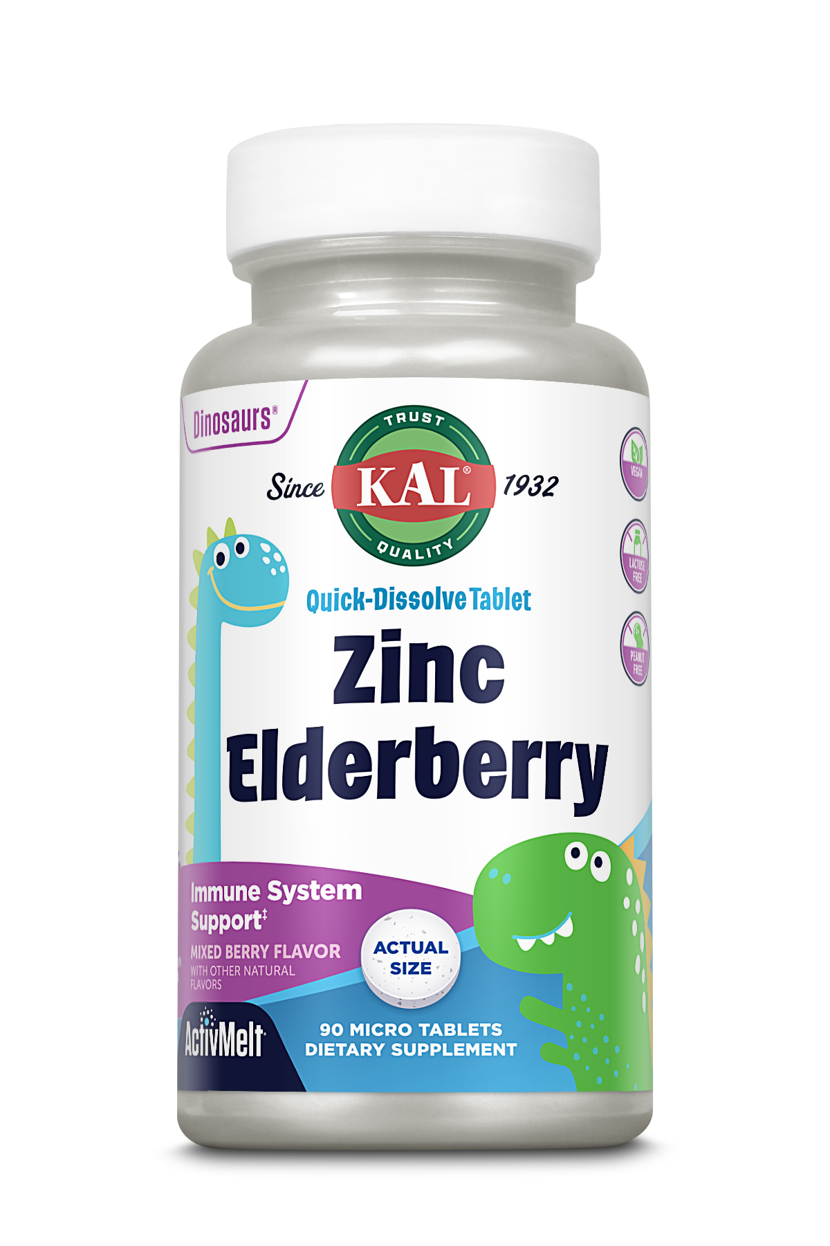 Zinc Elderberry Kids ActivMelt® Instant Dissolve Tablets