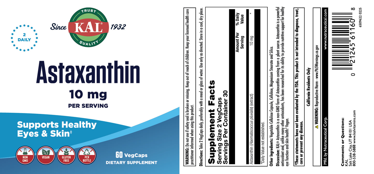 Astaxanthin Vegcaps 10 mg