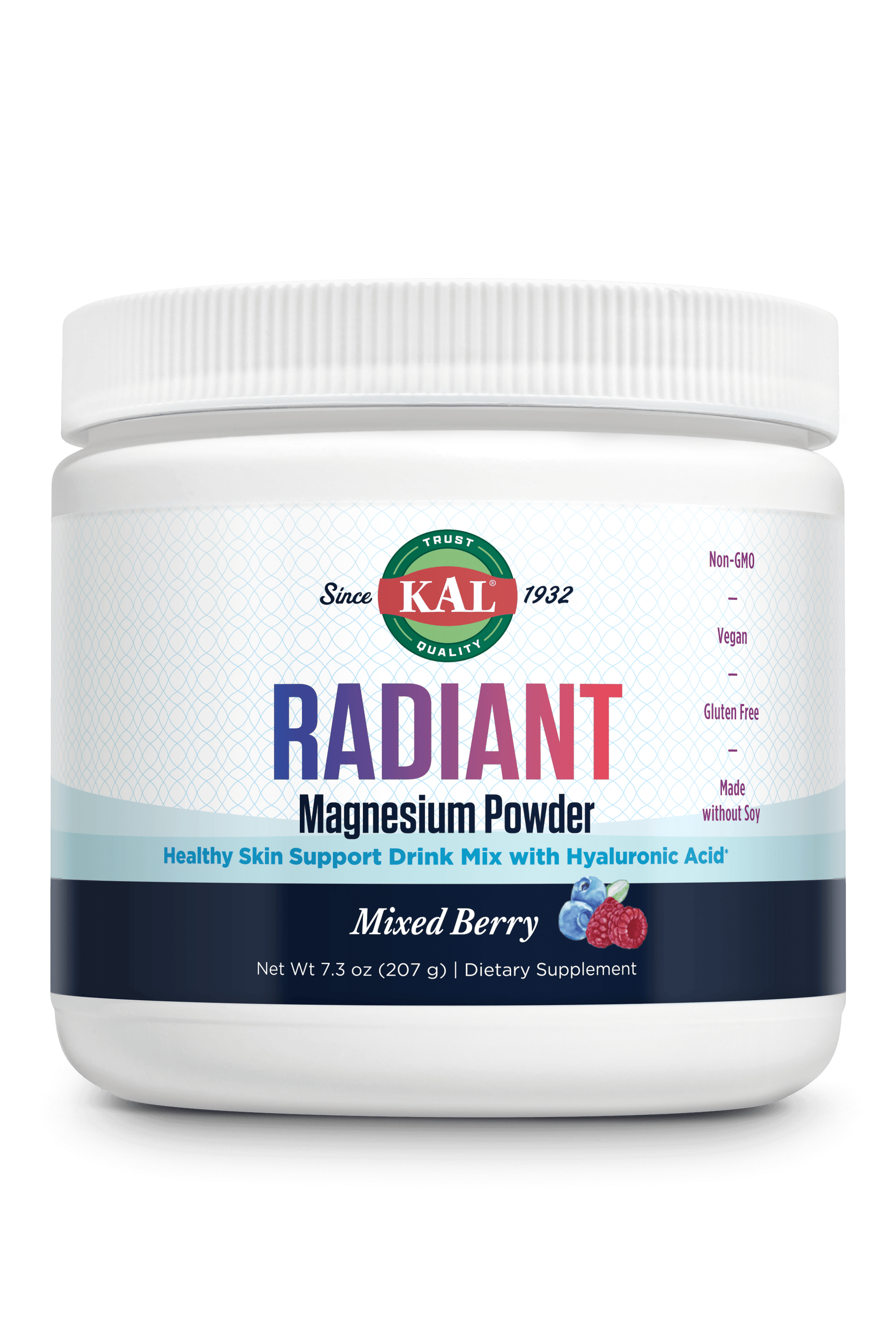 Radiant Magnesium Powder Drink Mix - Mixed Berry – Kal Vitamins