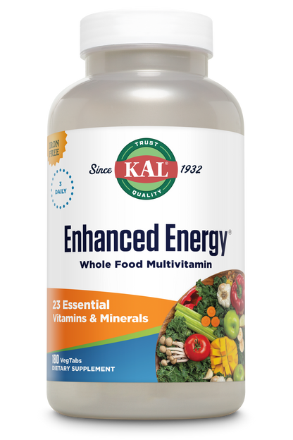 Enhanced Energy® Whole Food Multivitamin Iron-Free VegCaps