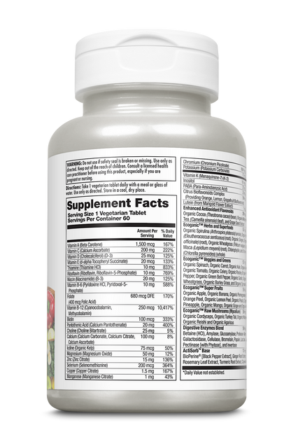 Enhanced Energy® Whole Food Multivitamin Iron-Free VegCap