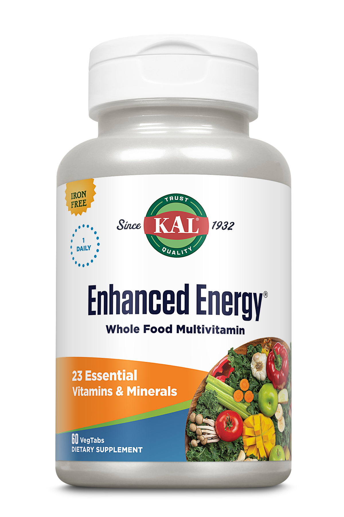 Enhanced Energy® Whole Food Multivitamin Iron-Free VegCap