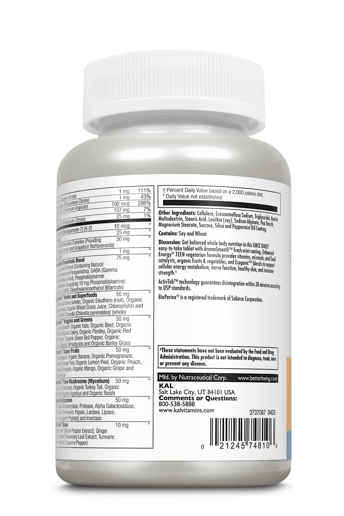 Enhanced Energy® TEEN Multivitamin VegCaps