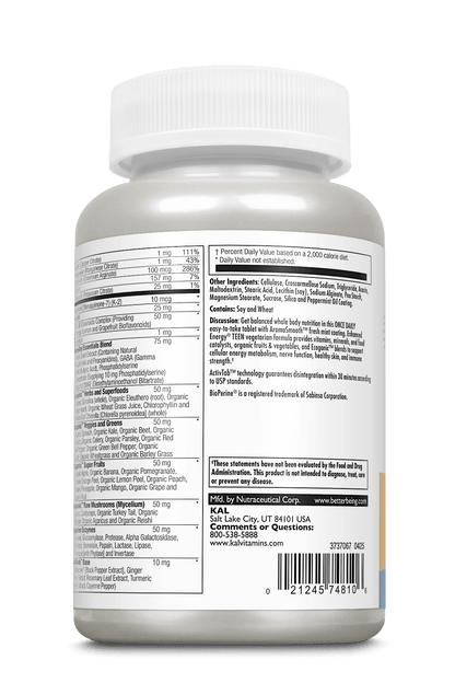 Enhanced Energy® TEEN Multivitamin VegCaps