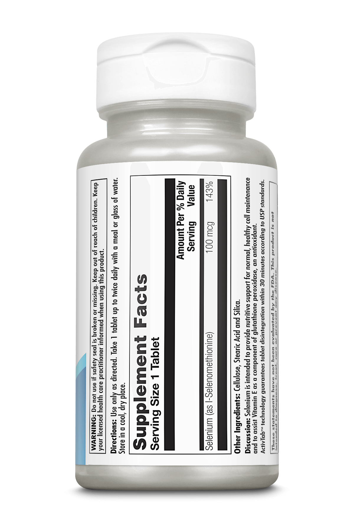 Selenium Yeast Free Tablets 100 mcg