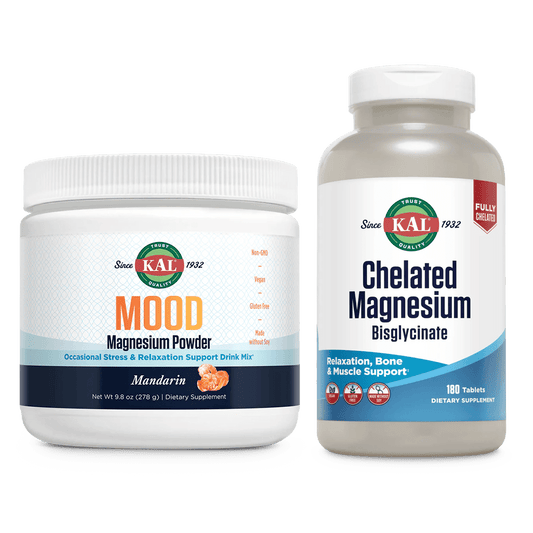 Mood Mandarin Magnesium Powder + Chelated Magnesium Bundle
