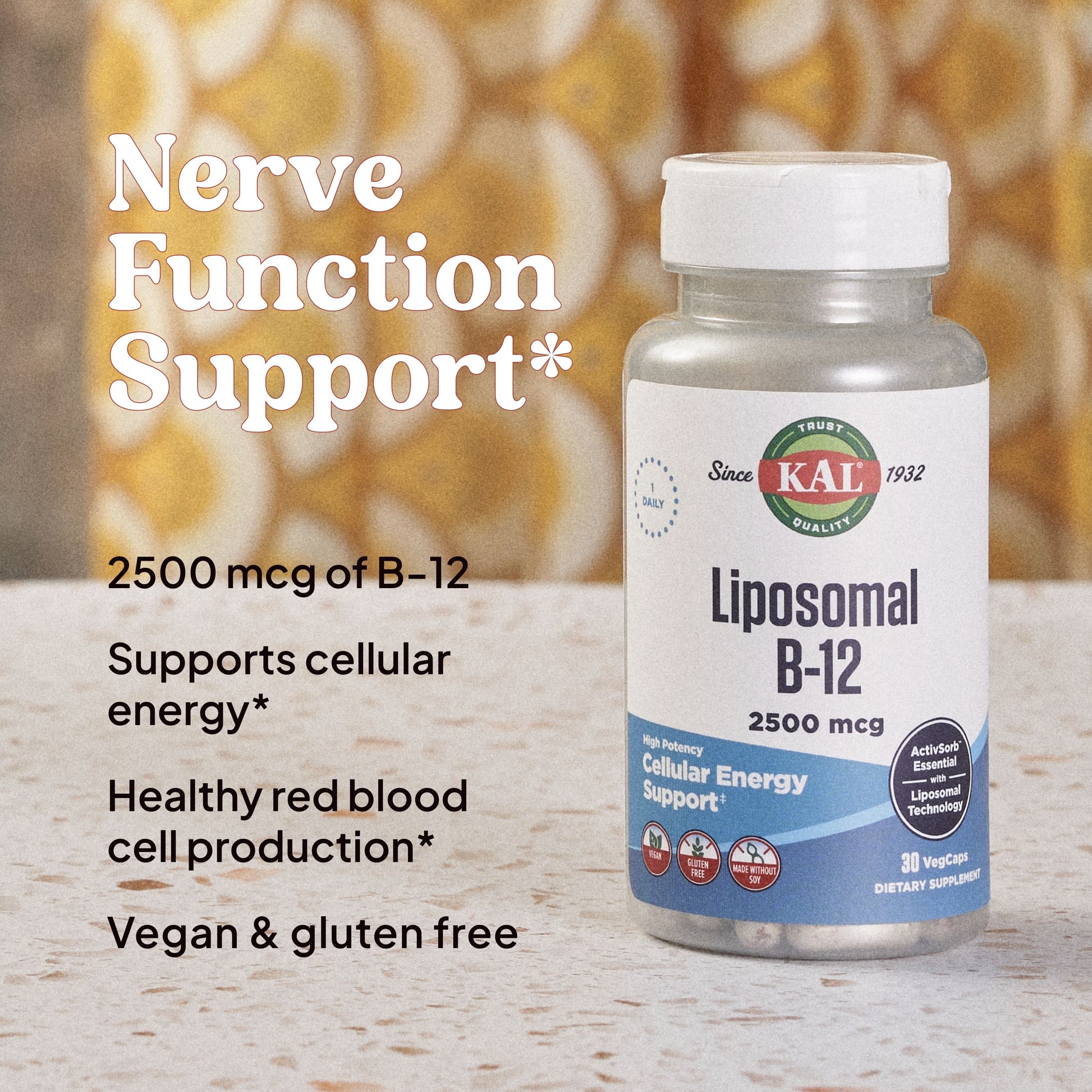 KAL, Liposomal B-12, 30 Count