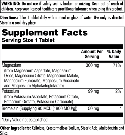 Magnesium Potassium Bromelain Tablets
