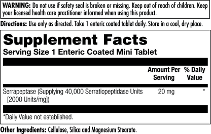 Serrapeptase Tablets 20 mg