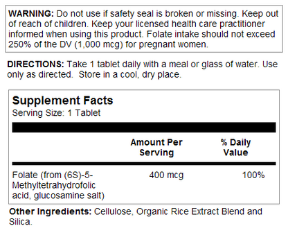 Methyl Folate Tablets 400 mcg DFE