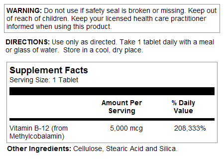 Methyl B-12 Sustained Release Tablets 5000 mcg