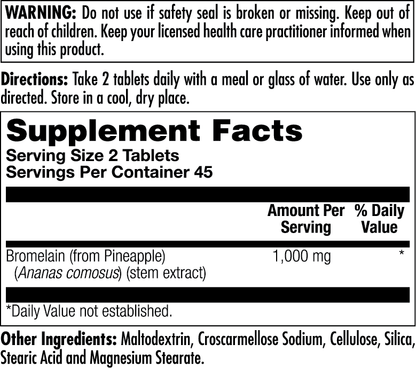 Bromelain Tablets 1000 mg