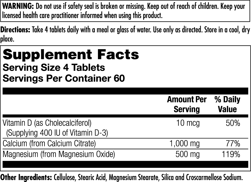Cal-Citrate+ D3 & Magnesium Tablets