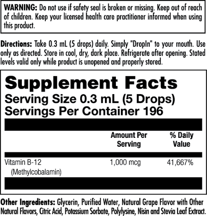 B-12 Liquid DropIns 1000 mcg