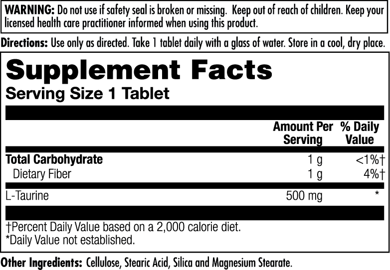 L-Taurine Tablets 500 mg