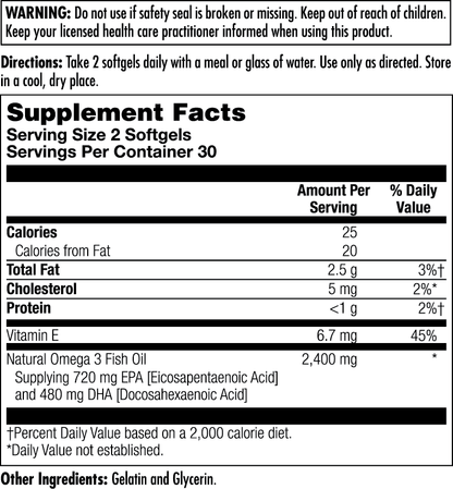 Omega 3 720/480 Softgels