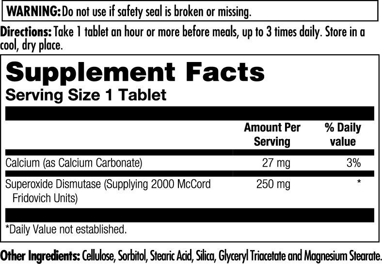 S.O.D. 2000 Tablets