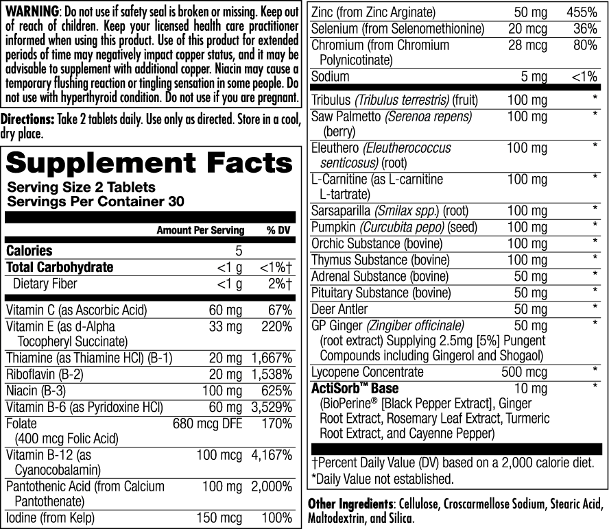 Virility for Men™ Clinical Lifesyles™ Tablets