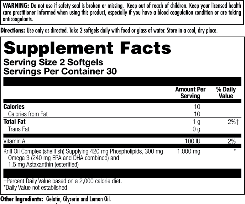 Omega 3 Krill Softgels