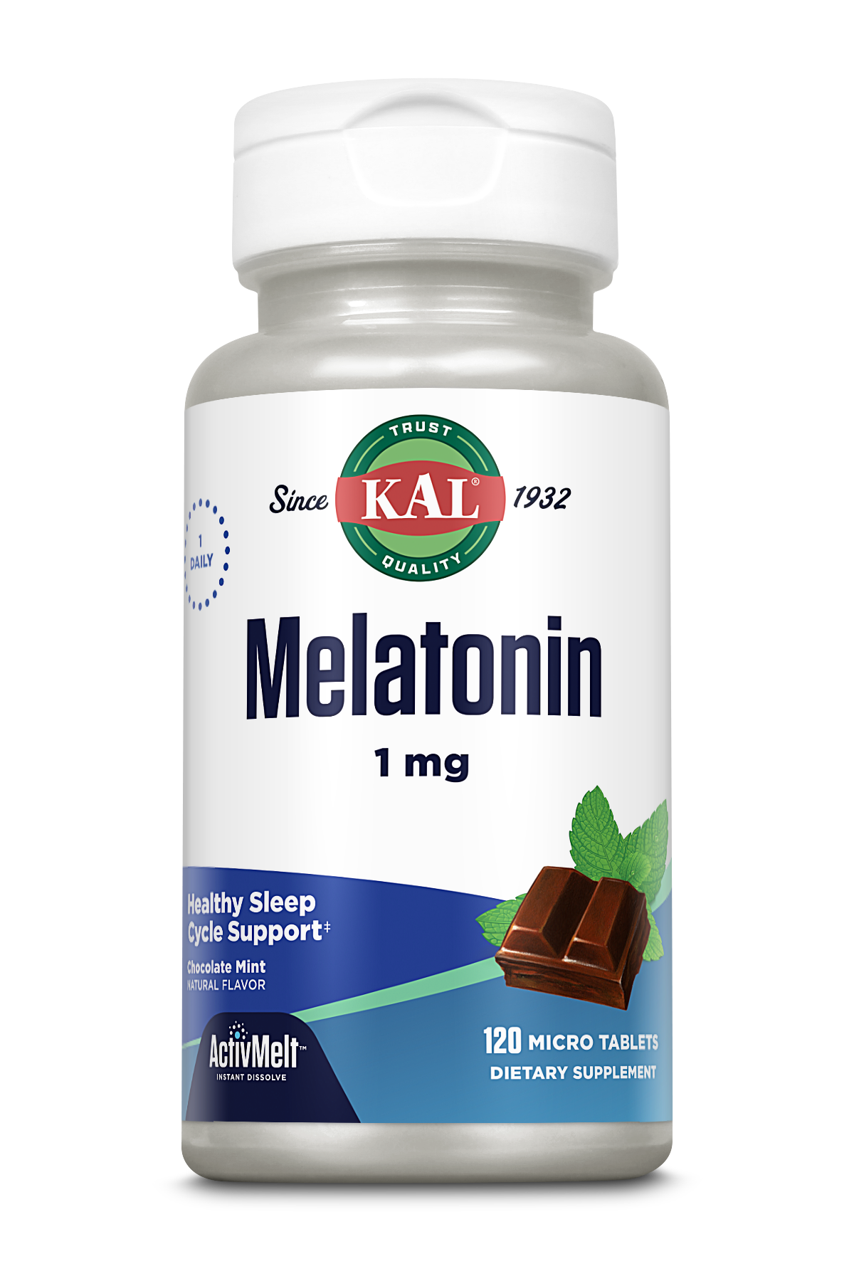 Melatonin 1 mg ActivMelt® Instant Dissolve Tablets Chocolate