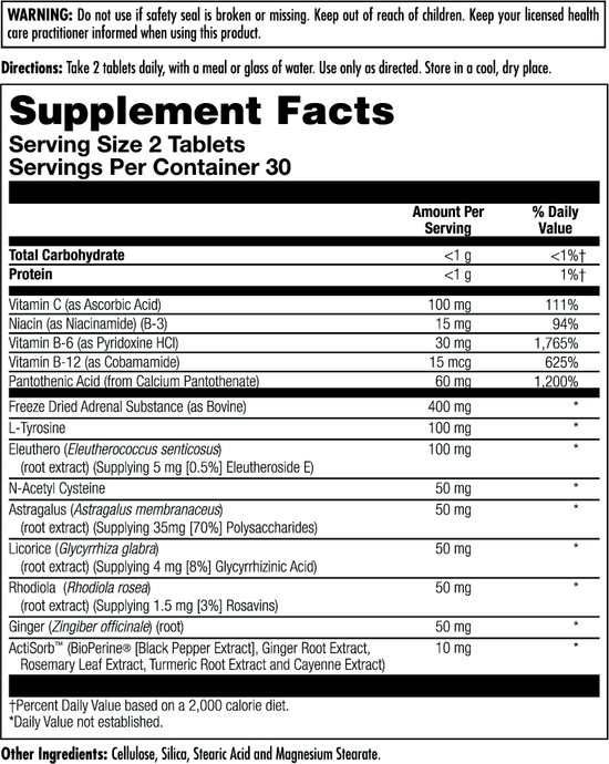 Adrenal Vitality™ Clinical Lifestyles™ Tablets Kal Vitamins