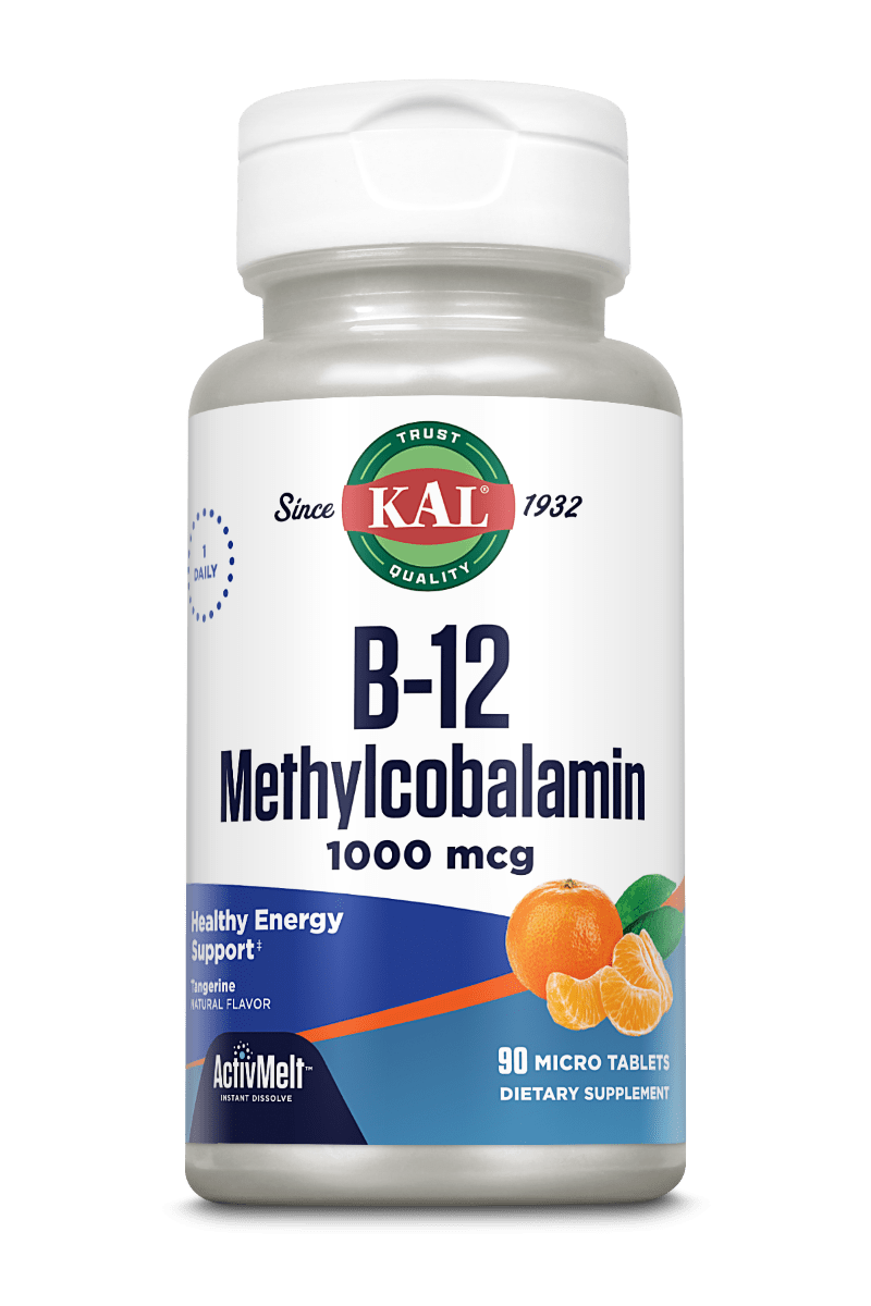 B-12 Methylcobalamin 1000 mcg ActivMelt® Instant Dissolve Tablets Tangerine