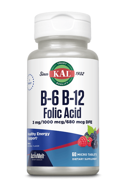 B-6 B-12 Folic Acid ActivMelt® Instant Dissolve Tablets