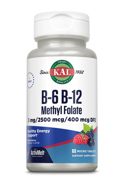 B-6 B-12 Methyl Folate ActivMelt® Instant Dissolve Tablets