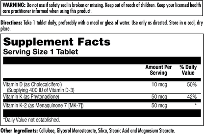 Balanced K2™ Plus D-3 Tablets