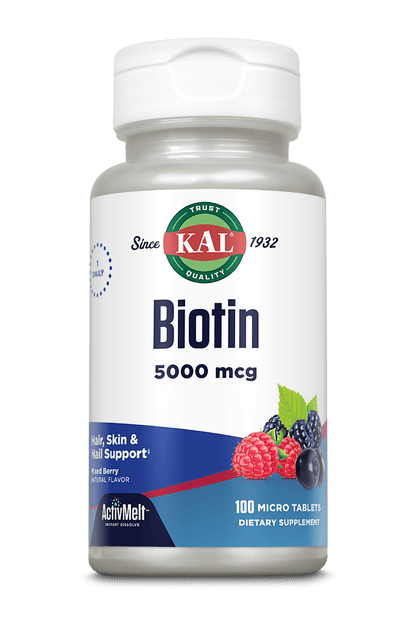 Biotin 5,000 mcg ActivMelt® Instant Dissolve Tablets