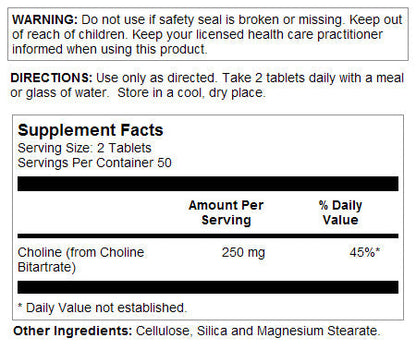 Choline Tablets 250 mg