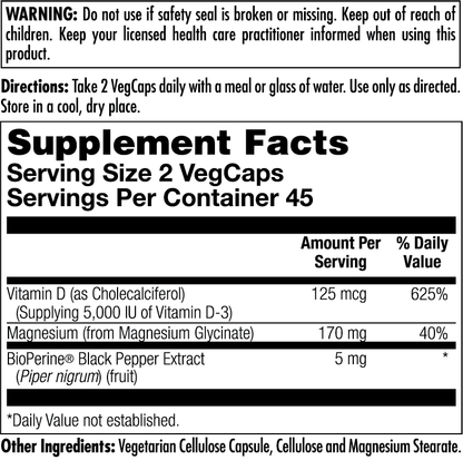 D-3 Magnesium Glycinate VegCaps
