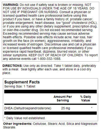 DHEA Tablets 25 mg