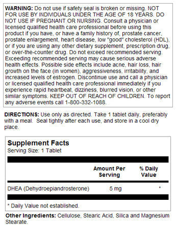 DHEA Tablets 5 mg