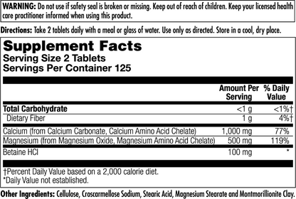 Extra Strength Calcium + Magnesium Tablets
