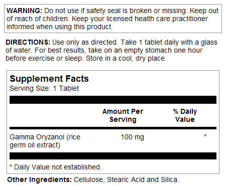 Orozan Tab Gamma Oryzanol Tablets 100 mg – Kal Vitamins