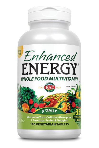 Enhanced Energy® Whole Food Multivitamin Iron-Free VegCaps